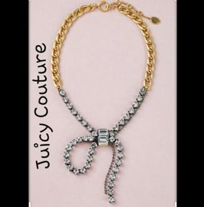 NWT♡JUICY COUTURE♡ Bling Bow Pave Necklace…